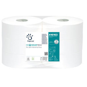 CARTA IGIENICA MAXI JUMBO D25CM - 500MT DISSOLVETECH PAPERNET COD. 416163 CONFEZIONE DA 6