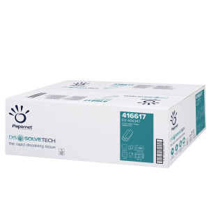 PACCO 200 ASCIUGAMANI PIEGATI A Z GOFFRATO A ONDA DISSOLVETECH PAPERNET COD. 416617 CONFEZIONE DA 20