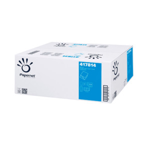 PACCO 224 STRAPPI CARTA IGIENICA INTERFOGLIATA GOFFRATURA WAVE GR.15 PAPERNET COD. 417814 CONFEZIONE DA 40