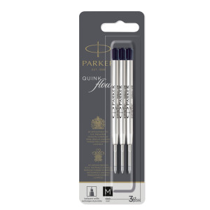 BLISTER 3 REFILL SFERA QUINKFLOW MEDIO NERO PARKER COD. 2119151