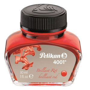 INCHIOSTRO STILOGRAFICO PELIKAN 4001 30ML ROSSO COD. 301036