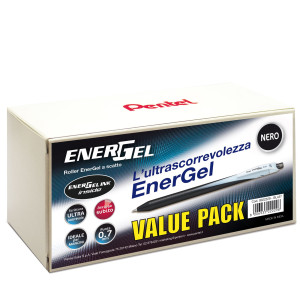 VALUEPACK 20+4 ROLLER ENERGEL SLIM BL437 NERO 0.7MM PENTEL COD. 0022229