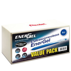 VALUEPACK 20+4 ROLLER ENERGEL SLIM BL437 BLU 0.7MM PENTEL COD. 0022230