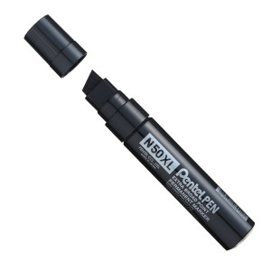 MARCATORE N50 EXTRA LARGE NERO PUNTA A SCALPELLO 8-15,4MM PENTEL COD. N50XL-A