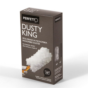 SPOLVERINO MICROFIBRA + 3 RICAMBI DUSTY KING PERFETTO COD. 0065E