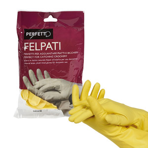 BLISTER 2 GUANTI IN LATTICE FELPATI TAGLIA PICCOLA S/6 COD. 0399A