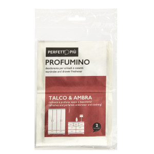 CONF. 2 BUSTE PROFUMINO TALCO E AMBRA PERFETTO COD. 17902