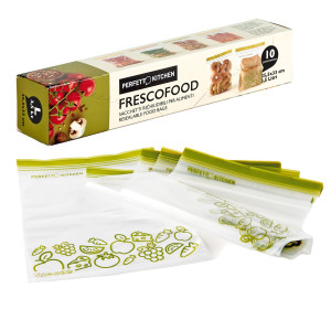 CONF.10 BUSTE PER ALIMENTI LARGE 25,5X33CM FRESCOFOOD PERFETTO COD. 29163