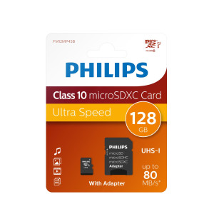 PHILIPS MICRO SDXC CARD 128GB CLASS 10 INCL. ADAPTER COD. PHMSDMA128GBXCCL10