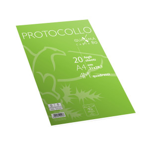 FOGLI PROTOCOLLO A4 4MM 20FG 80GR PIGNA COD. 02322644M