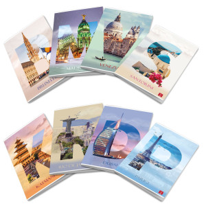 MAXIQUADERNO A4 80GR 40+2FG RIGO DI 3A DREAM CITIES PIGNA COD. 02325940B