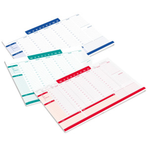 DESK PLANNER MONOCROMO DA SCRIVANIA 42X29,5CM COLORI ASSORTITI PIGNA COD. 023266300 CONFEZIONE DA 3
