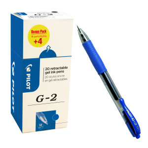 VALUE PACK 16+4 ROLLER GEL SCATTO G-2 0,7MM BLU PILOT COD. 000018