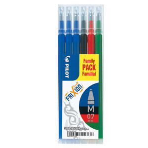 SET 6 REFILL FRIXIONBALL 0.7MM 3 BLU,1 NERO, 1 ROSSO, 1 VERDE PILOT COD. 006649