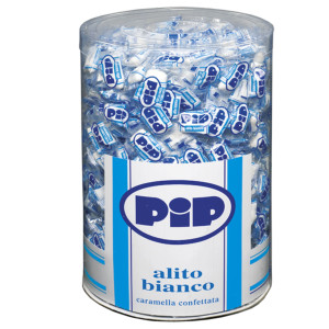 CARAMELLE CONFETTATE PIP ALITO BIANCO BARATTOLO 800 PZ COD. 06252500