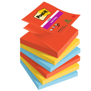 CF. 6PZ BLOCCO 90FOGLIETTI POST-IT SUPER STICKY Z-NOTES 76X76MM R330-6SS-PLAY COD. 7100258797