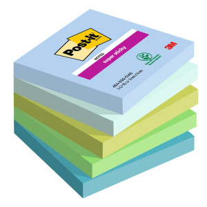 CF. 5PZ BLOCCO 90FG. POST-IT  SUPER STICKY 76X76MM 654-5SS-OAS OASIS COD. 7100258898