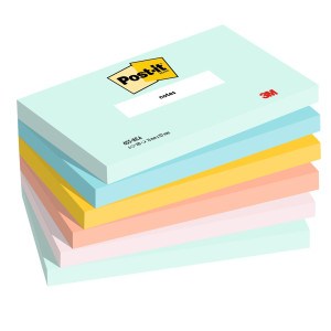 CF. 6PZ BLOCCO 100FG. POST-IT  SUPER STICKY 76X127MM 655-BEA BEACHSIDE COD. 7100259082