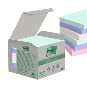 CF. 6PZ BLOCCO 100FG. POST-IT  NOTES GREEN 76X76MM 654-1GB NATURAL COD. 7100259123