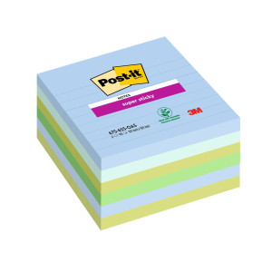 CF. 6PZ BLOCCO 90FG. POST-IT  SUPER STICKY 100X100MM RIGHE OASIS 675-6SS-OAS COD. 7100259320