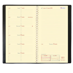 AGENDA PLANING ITALNOTE S SPIRALATO 8,8X17CM IMPALA NERO 2022 QUO VADIS COD. 219069Q