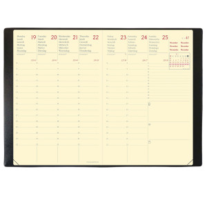 AGENDA SETTIMANALE AFFARI PRESTIGE ML 10X15CM SILK NERO 2022 QUO VADIS