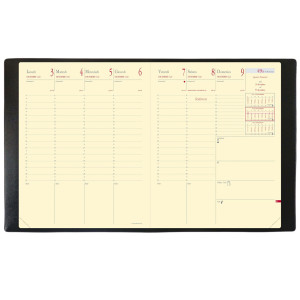 AGENDA SETTIMANALE PRESIDENTE PRESTIGE 21X27CM SOHO NERO 2022 QUO VADIS COD. 287369Q