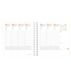 AGENDA SETTIMANALE TIMELIFE 16X16CM ROSSO CIGLIEGA 2022 QUO VADIS