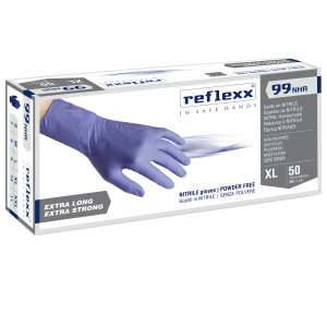 CONF 50 GUANTI IN NITRILE R99 TG XXL ULTRA RESIST MANICHETTA LUNGA REFLEXX COD. R99/XXL(11)