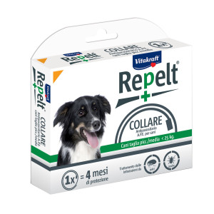 COLLARE ANTIPARASSITARIO PER CANI CON PESO FINO A 25KG - REPELT COD. 043
