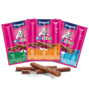 CONFEZIONE DA 3 CAT-STICK MINI PER GATTI GUSTO TACCHINO E AGNELLO 18 GR COD. 24192