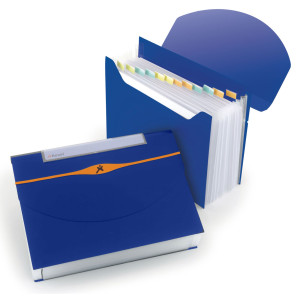 CARTELLA A 13 TASCHE 23X33CM BLU OPTIMA EXPANDER COD. 2102484