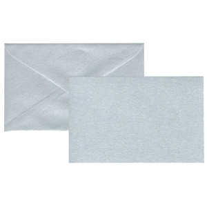 BIGLIETTO NATALE SEMPLICE NEUTRO C/BUSTA 9X14CM ARGENTO SADOCH COD. 2100ARG CONFEZIONE DA 100