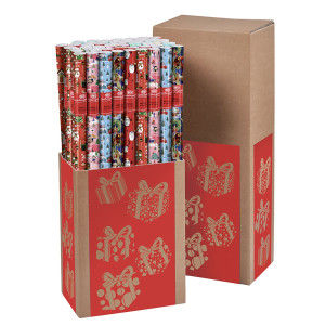 ROTOLO CARTA REGALO 2X0,70MT FANTASIE ASSORTITE NATALE SADOCH COD. GR3J1NAT CONFEZIONE DA 50