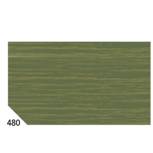 10RT CARTA CRESPA VERDE OLIVA 480 (50X250CM) GR.60 REX SADOCH COD. REX 480