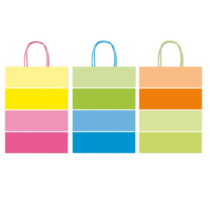 SHOPPER BICOLOR C/MANICI IN CARTA RITORTA 36X12X41CM COLORI ASS.TI REX SADOCH COD. SDF36BICOL CONFEZIONE DA 25