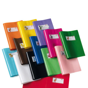 COPRIQUADERNO PVC LUCIDO COPRENTE GREENLINE A5 C/ALETTE ROSSO RIPLAST COD. 34618042 CONFEZIONE DA 25