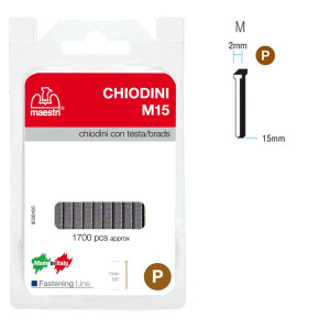 CHIODINI C/TESTA M15 IN BLISTER DA 1700 C. RO-MA COD. 1130803