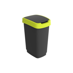 PATTUMIERA 25LT IN PPL NERO/VERDE LIME CON COPERCHIO BASCULANTE ROTHO COD. F600311