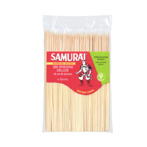 CONF. 300 SPIEDI DELUX IN BAMBU' 15CM SAMURAI PARTY COD. G2SM-0019R