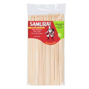 CONF. 250 SPIEDI DELUX IN BAMBU' 25CM SAMURAI PARTY COD. G2SM-0938R