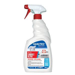 SANIALC ULTRA 750ML DETERGENTE ALCOLICO PER SUPERFICI E TESSUTI SANITEC COD. 1841-S