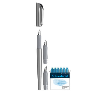 SET PENNA STILOGRAFICA CALLISSIMA+3 PUNTE INTERCAMB. FUSTO ANTRACITE SCHNEIDER COD. P143812