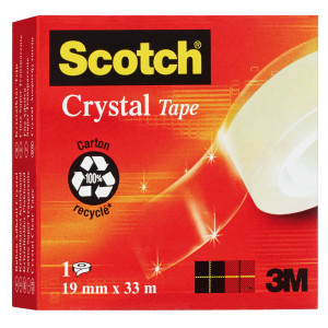 NASTRO ADESIVO SCOTCH  CRYSTAL CLEAR 600 33MTX19MM COD. 30598