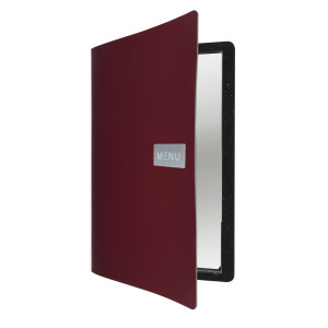 PORTA MENU' A4-24X33CM BORDEAUX ROYAL CON 1 INSERTO DOPPIO COD. MC-LR-A4-RORD