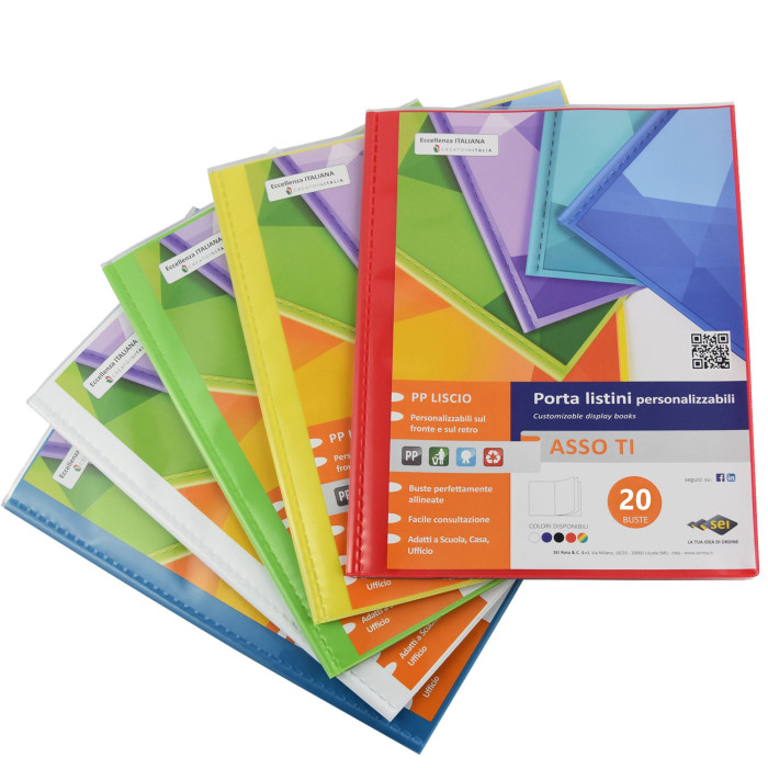 Portalistino Personalizzabile A4 Colori Assortiti Sei Rota Asso TI - 20