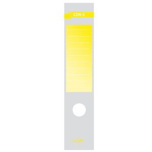 BUSTA 10 COPRIDORSO CDR-S CARTA ADESIVA GIALLO 7X34,5CM SEI ROTA COD. 58012606