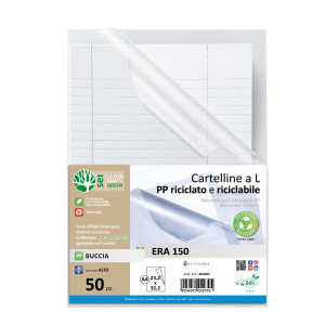 CONF 50 CARTELLINE A L IN PP RICICLATO BUCCIA A4 ERA 150 SEI ROTA COD. 662402