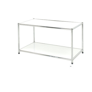 LIBRERIA 2 RIPIANI ACCIAIO/BIANCO 80X40CM - H40,5CM EASY SYSTEM COD. E-408040W