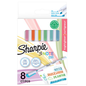 ASTUCCIO 8 PENNARELLI S-NOTE DUO COLORI ASSORTITI SHARPIE COD. 2182116